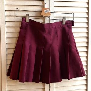Maroon american apparel tennis skirt